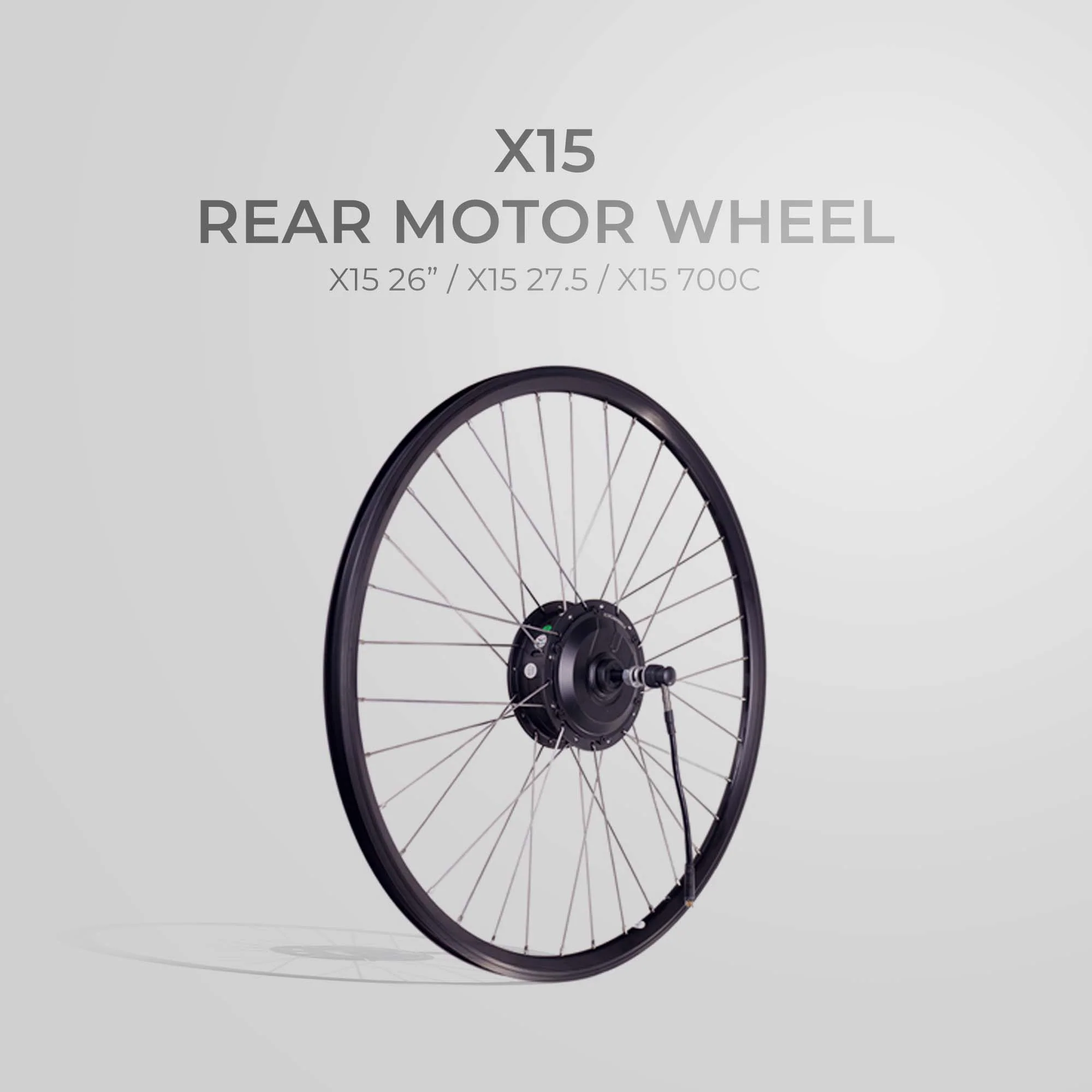 MOTOR-REAR WHEEL, X15, for NCM M3/T3S/MILANO/MOSCOW PLUS/MIAMI/PRAGUE