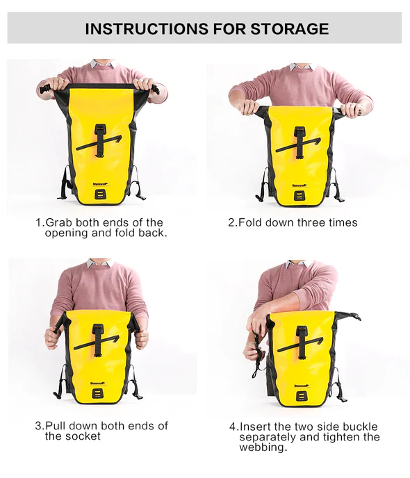 Rhinowalk 27L Pannier Bike Bag Waterproof Bicycle Pannier Bag -RK19662BN - Image 15