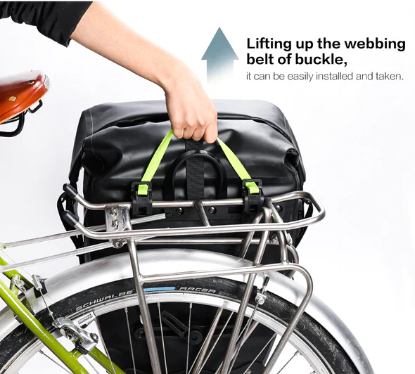 Rhinowalk 27L Pannier Bike Bag Waterproof Bicycle Pannier Bag -RK19662BN - Image 17