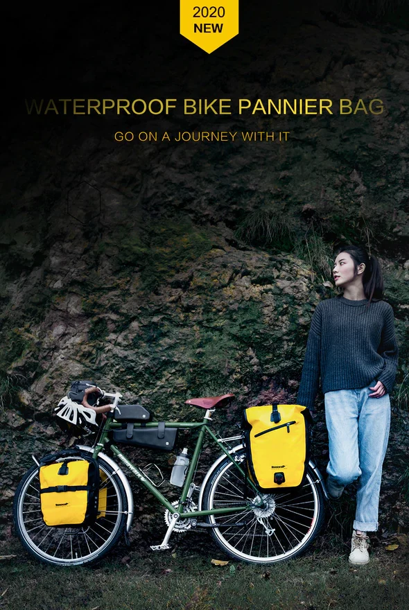 Rhinowalk 27L Pannier Bike Bag Waterproof Bicycle Pannier Bag -RK19662BN - Image 4