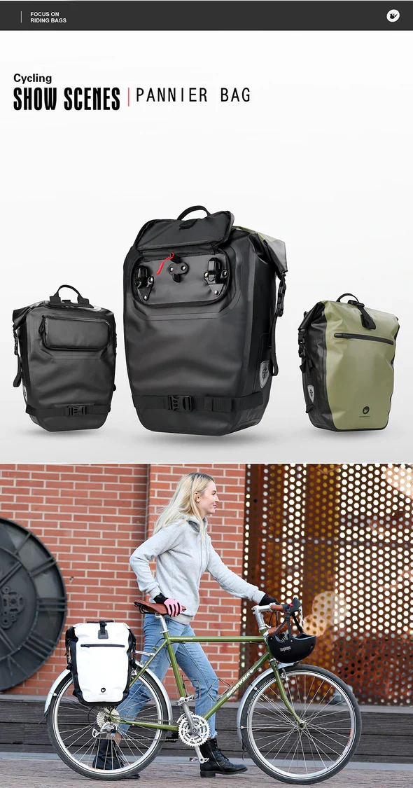 Rhinowalk 27L Waterproof Rear Rack Pannier Back Pack -X21669BK - Image 11