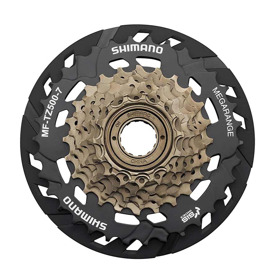 Shimano, MF-TZ500-7 speed, Freewheel, with MEGARANGE 14-34T